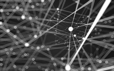 Çokgen alanı düşük Poli koyu arka plan, 3d render