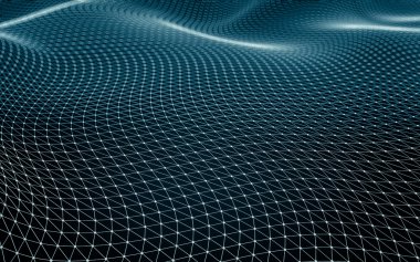 Çokgen alanı düşük Poli koyu arka plan, 3d render