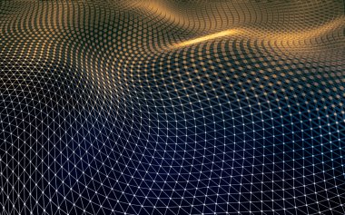 Çokgen alanı düşük Poli koyu arka plan, 3d render