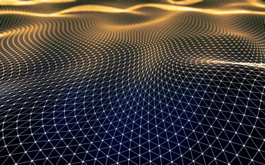 Çokgen alanı düşük Poli koyu arka plan, 3d render