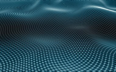 Çokgen alanı düşük Poli koyu arka plan, 3d render