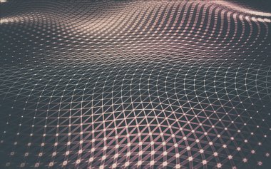 Çokgen alanı düşük Poli koyu arka plan, 3d render