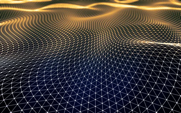 Çokgen alanı düşük Poli koyu arka plan, 3d render