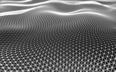 Çokgen alanı düşük Poli koyu arka plan, 3d render