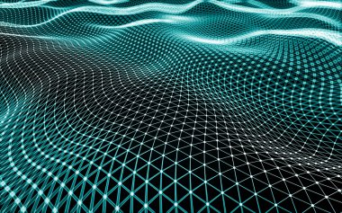 Çokgen alanı düşük Poli koyu arka plan, 3d render