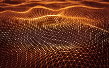 Çokgen alanı düşük Poli koyu arka plan, 3d render