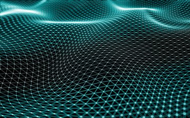 Çokgen alanı düşük Poli koyu arka plan, 3d render