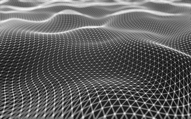 Çokgen alanı düşük Poli koyu arka plan, 3d render