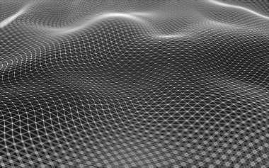 Çokgen alanı düşük Poli koyu arka plan, 3d render