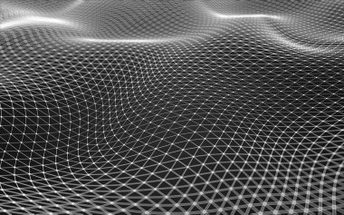 Çokgen alanı düşük Poli koyu arka plan, 3d render