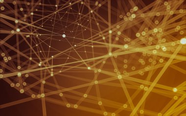 Çokgen alanı düşük Poli koyu arka plan, 3d render