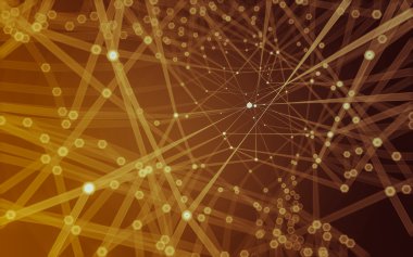 Çokgen alanı düşük Poli koyu arka plan, 3d render