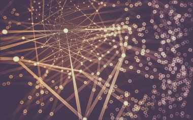 Çokgen alanı düşük Poli koyu arka plan, 3d render