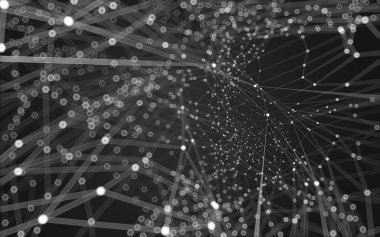 Çokgen alanı düşük Poli koyu arka plan, 3d render