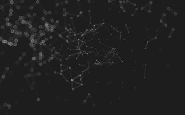 Çokgen alanı düşük Poli koyu arka plan, 3d render