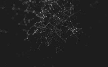 Çokgen alanı düşük Poli koyu arka plan, 3d render