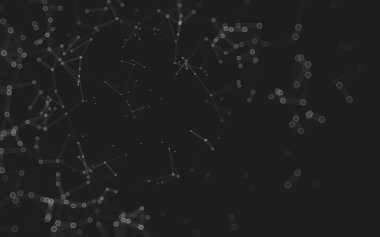 Çokgen alanı düşük Poli koyu arka plan, 3d render