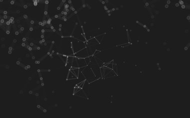 Çokgen alanı düşük Poli koyu arka plan, 3d render