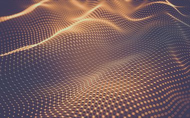 Çokgen alanı düşük Poli koyu arka plan, 3d render