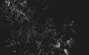 Çokgen alanı düşük Poli koyu arka plan, 3d render