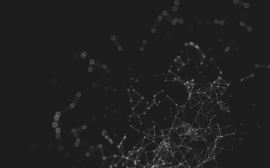 Çokgen alanı düşük Poli koyu arka plan, 3d render