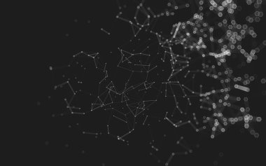 Çokgen alanı düşük Poli koyu arka plan, 3d render