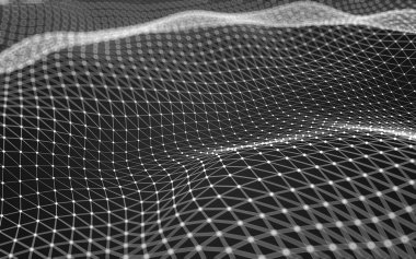 Çokgen alanı düşük Poli koyu arka plan, 3d render