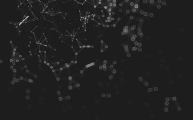 Çokgen alanı düşük Poli koyu arka plan, 3d render