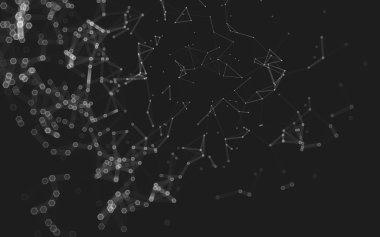 Çokgen alanı düşük Poli koyu arka plan, 3d render