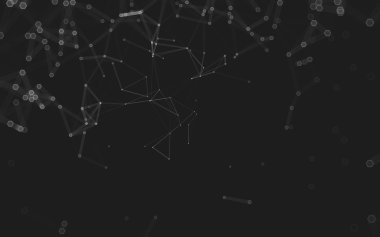 Çokgen alanı düşük Poli koyu arka plan, 3d render