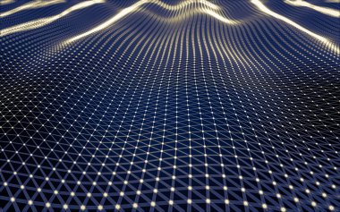 Çokgen alanı düşük Poli koyu arka plan, 3d render