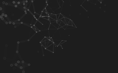 Çokgen alanı düşük Poli koyu arka plan, 3d render