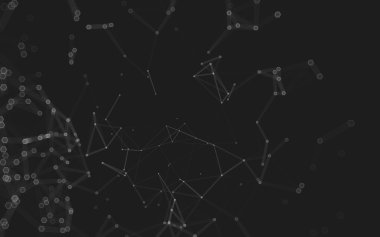 Çokgen alanı düşük Poli koyu arka plan, 3d render