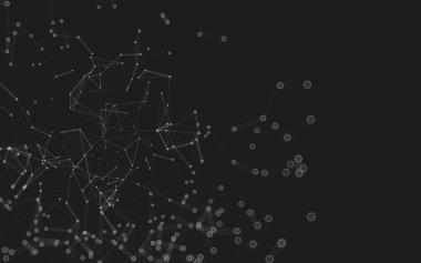 Çokgen alanı düşük Poli koyu arka plan, 3d render