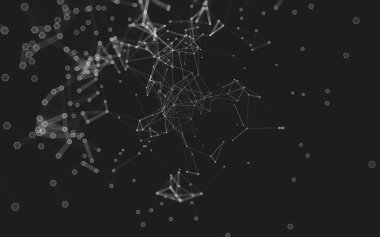 Çokgen alanı düşük Poli koyu arka plan, 3d render