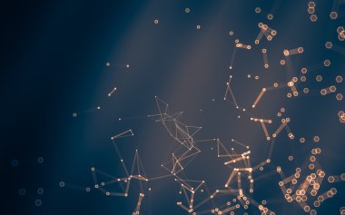 Çokgen alanı düşük Poli koyu arka plan, 3d render