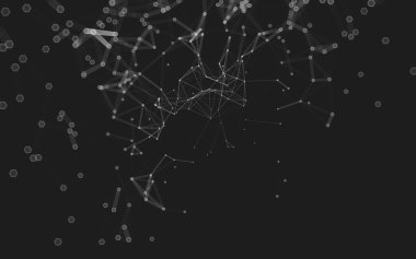 Çokgen alanı düşük Poli koyu arka plan, 3d render