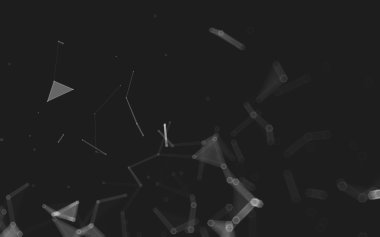 Çokgen alanı düşük Poli koyu arka plan, 3d render