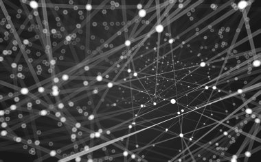 Çokgen alanı düşük Poli koyu arka plan, 3d render