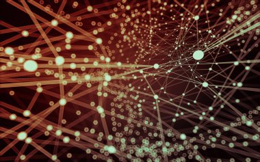 Çokgen alanı düşük Poli koyu arka plan, 3d render