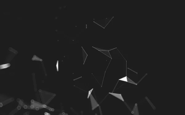 Spațiu poligonal abstract fundal întunecat poli scăzut, redare 3D — Fotografie, imagine de stoc