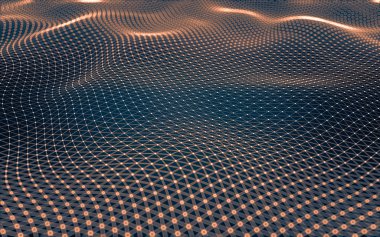 Çokgen alanı düşük Poli koyu arka plan, 3d render