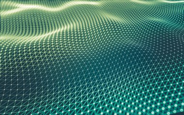 Çokgen alanı düşük Poli koyu arka plan, 3d render