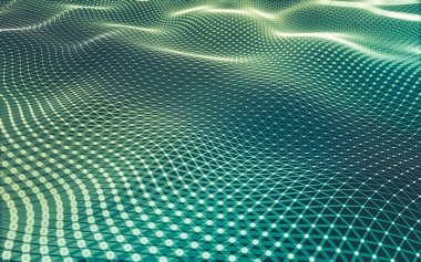 Çokgen alanı düşük Poli koyu arka plan, 3d render