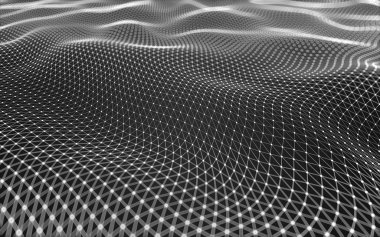 Çokgen alanı düşük Poli koyu arka plan, 3d render