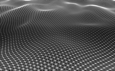 Çokgen alanı düşük Poli koyu arka plan, 3d render