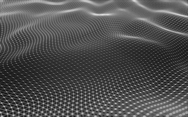 Çokgen alanı düşük Poli koyu arka plan, 3d render