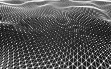 Çokgen alanı düşük Poli koyu arka plan, 3d render