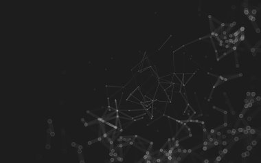 Çokgen alanı düşük Poli koyu arka plan, 3d render