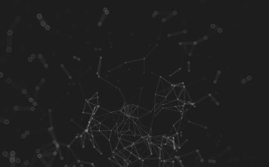 Çokgen alanı düşük Poli koyu arka plan, 3d render